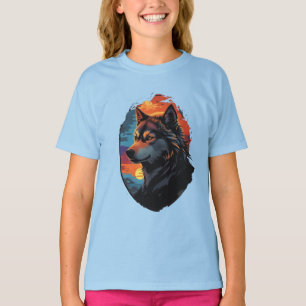 Camiseta Rouco majestoso contra uma visão de serenidade do 