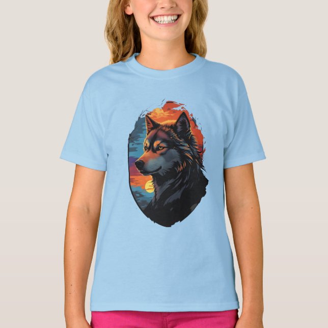 Camiseta Rouco majestoso contra uma visão de serenidade do  (Frente)