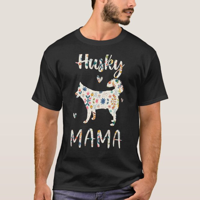 Camiseta Rouco Mama Floral Cachorro Mãe Amor (Frente)