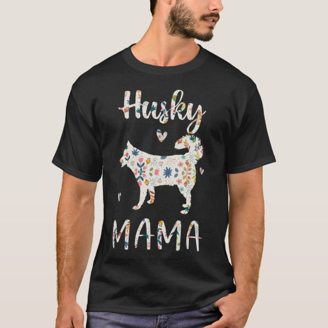 Camiseta Rouco Mama Floral Cachorro Mãe Amor (Frente)