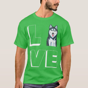 Camiseta Rouco Mama I Love My Siberian Husky Love