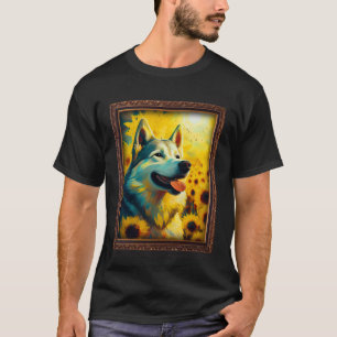 Camiseta Rouco Pintura Flor de Girassol Mãe Mulheres Floral