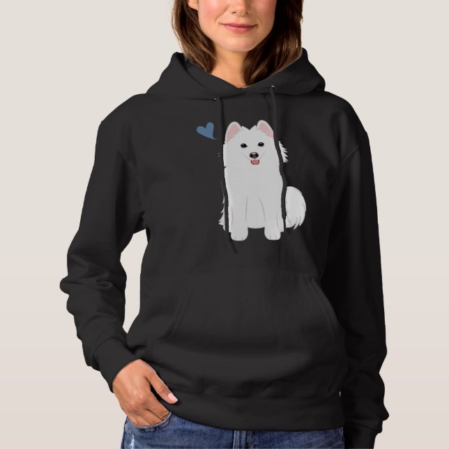 Camiseta Rouco Pomeraniano de Pomsky Branco (Frente)