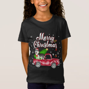 Camiseta Rouco Retriever Rides Red Truck Natal Pajama