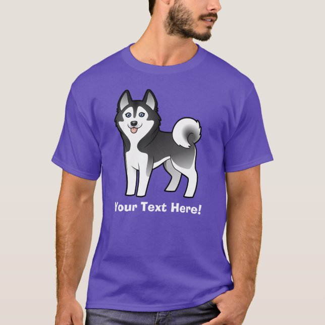 Camiseta Rouco Siberian dos desenhos animados/Malamute do (Frente)