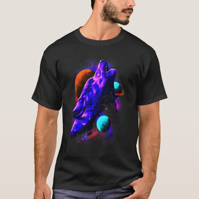 Camiseta Rouco Wolf Icy Moon Galaxy (Frente)