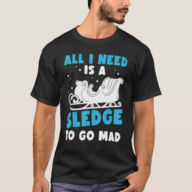 Camiseta Roucos Cães Sled Sled Sleding Mushing 2 (Frente)