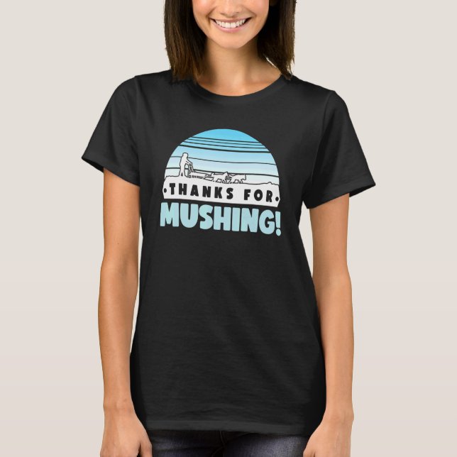 Camiseta Roucos Cães Sled Sled Sleding Mushing 5 (Frente)