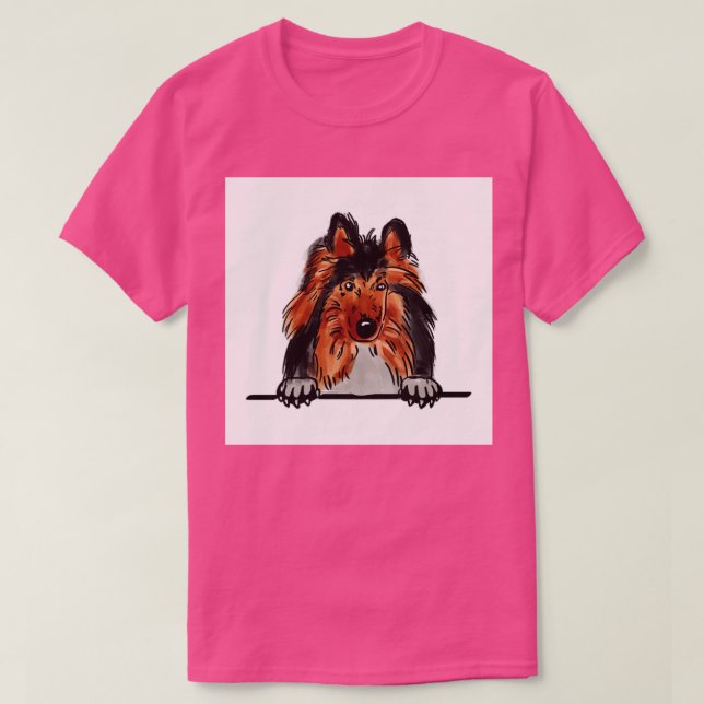 Camiseta Rough Collie (Frente do Design)