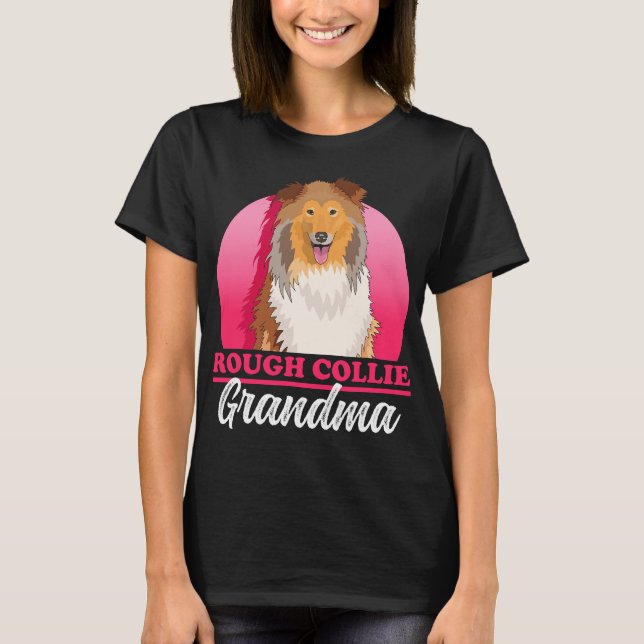 Camiseta Rough Collie Avó Collies de Cabelo Longo Cães (Frente)