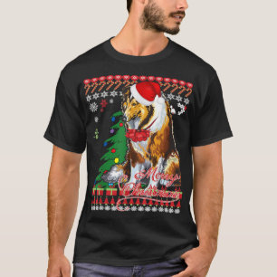 Camiseta Rough Collie Christmas Sweater