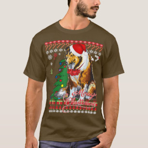 Camiseta Rough Collie Christmas Sweater