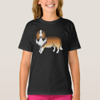 Rough Collie de Pelo Preto Fofo Cachorro de Desenh