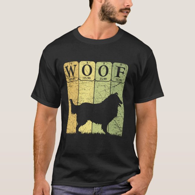 Camiseta Rough Collie Elementos de Mesa Periódicos Rough Co (Frente)