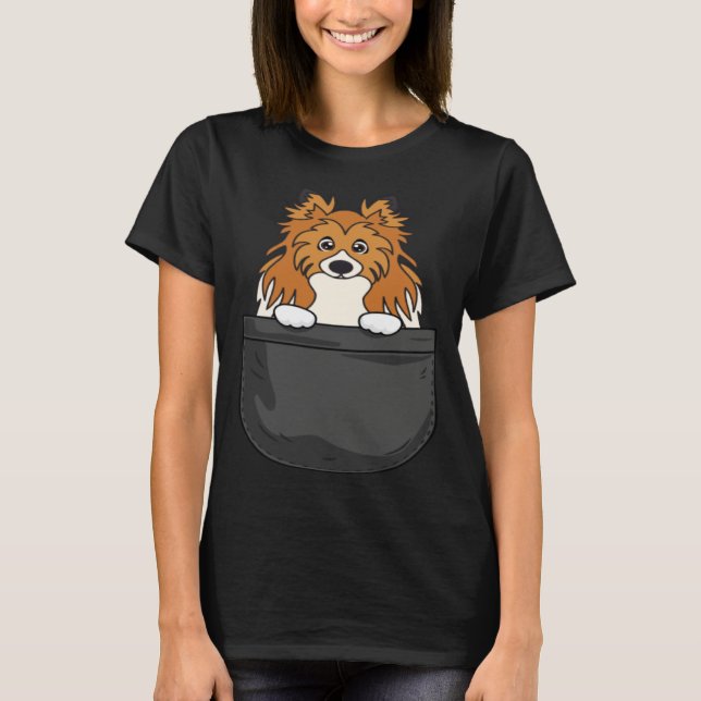 Camiseta Rough Collie Mom Dad Dog in Bag (Frente)