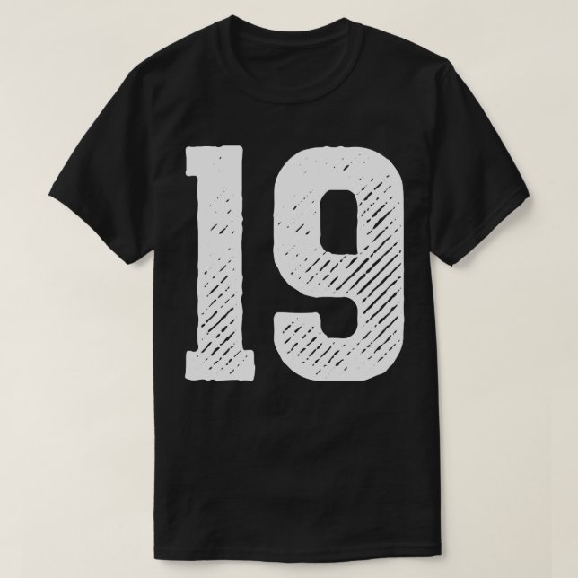 Camiseta Rough Number 19 1 (Frente do Design)