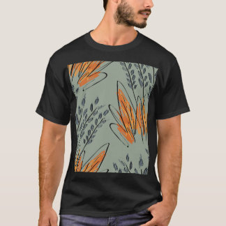 Camiseta Rough Sketch Grass Ethnic Design