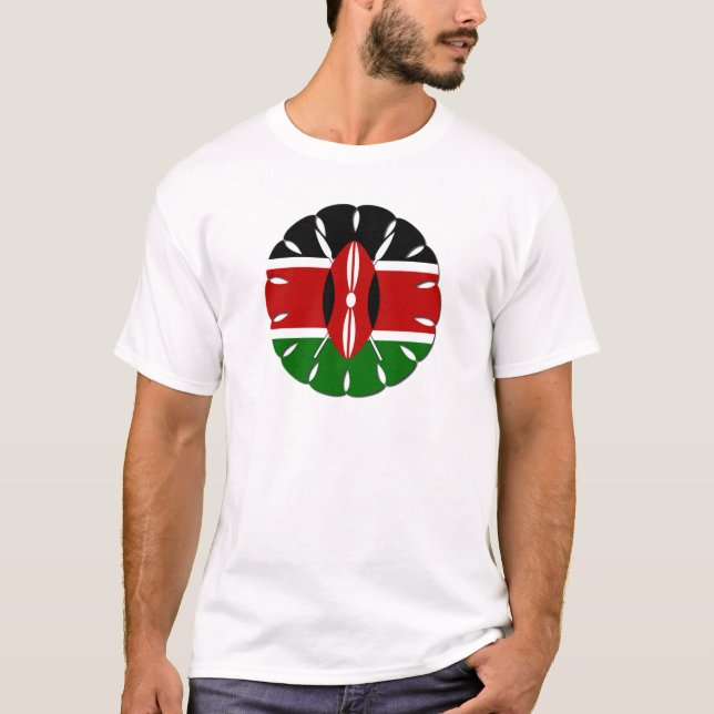 Camiseta Round Kenyan Motif: Um Símbolo Nacional (Frente)