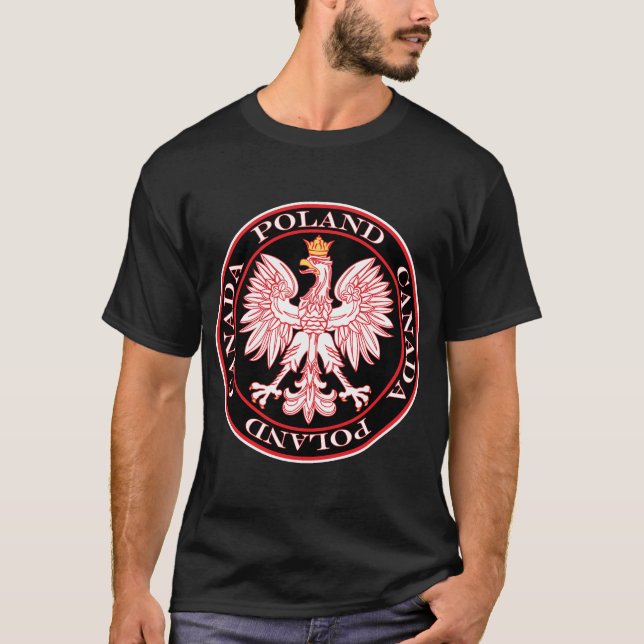 Camiseta Round Polônia Canada Red Eagle (Frente)
