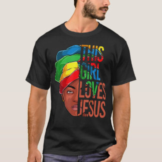 Camiseta Roupa afro-americana ama Jesus Christia