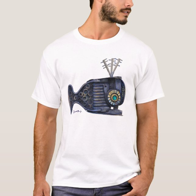 Camiseta Roupa Boxy da baleia azul (Frente)