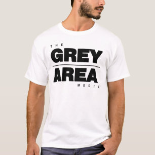 Camiseta Roupa branco preto da área cinzenta