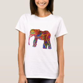 Camiseta Roupa colorido do elefante