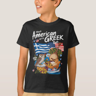 Camiseta Roupa com Bandeira Americana Grega para Mulheres G