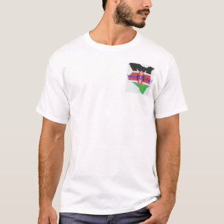 Camiseta Roupa com bandeira e mapa do Kenyan