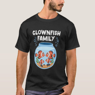 Camiseta Roupa Combinando de Anêmona de Palhaço Engraçado M