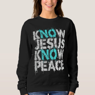 Camiseta Roupa Cristão - Conheça Jesus Saber Paz Sem Jesus