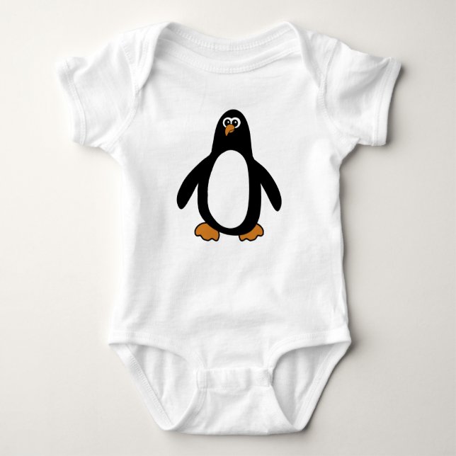Camiseta Roupa da criança do pinguim (Frente)