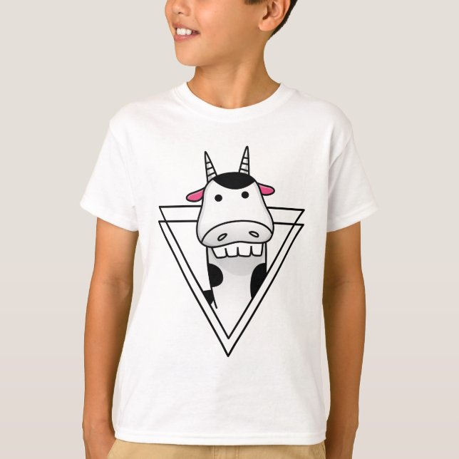 Camiseta Roupa da evolução da vaca (Frente)