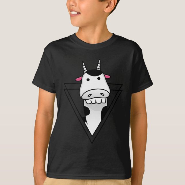 Camiseta Roupa da evolução da vaca (Frente)