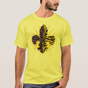 Camiseta Roupa da flor de lis do tigre