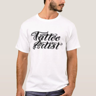 Camiseta Roupa da marca do artista do tatuagem
