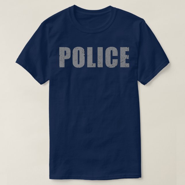 Camiseta Roupa Da Polícia Para O Halloween (Frente do Design)