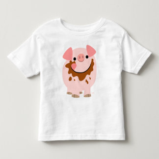 Camiseta Roupa das crianças do porco do chocolate dos