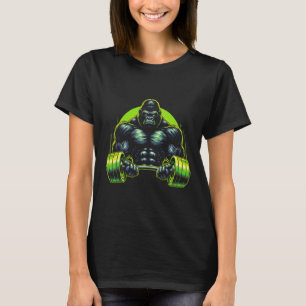 Camiseta Roupa de Academia de Gorila Macaco Motivação para