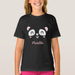 Camiseta Roupa de aniversário para crianças do Panda, perso<br><div class="desc">A festa de aniversário das crianças é uma personagem bonita. Parte de uma coleção.</div>
