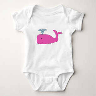 Camiseta Roupa de Baleia Bebê Rosa