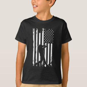Camiseta Roupa de Baseball de Bandeira Americana - Baseball