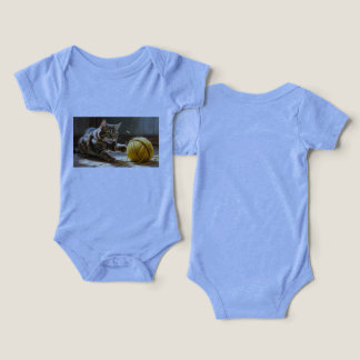 Camiseta roupa de bebê com gato <3