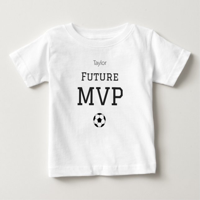 Camiseta Roupa de Bebê com Nome Personalizado Future MVP (Frente)