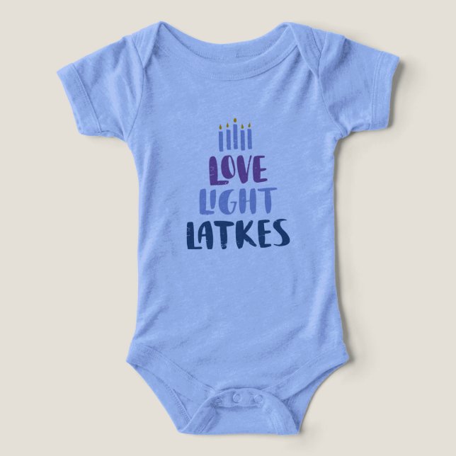 Camiseta roupa de bebê de Hanukkah (Design frontal)