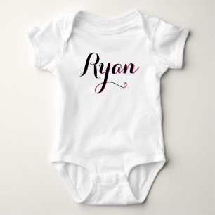 Camiseta Roupa de bebê de Ryan rosa e branca