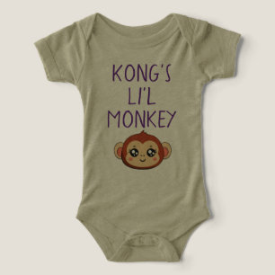 Camiseta Roupa de Bebê do Macaco do Kong
