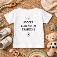 Roupa de Bebê Nome Treinamento Lenda do Futebol