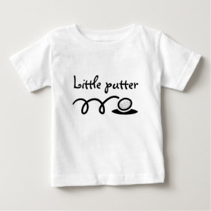 Camiseta Roupa de bebé tema golfe   Design fofo de putting