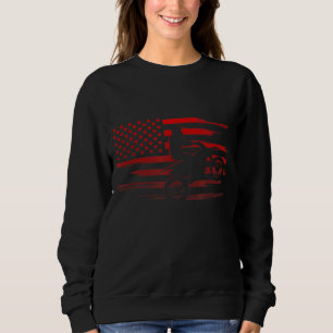 Camiseta Roupa de Bicicleta American Flag Dirt - Dirt Bike 